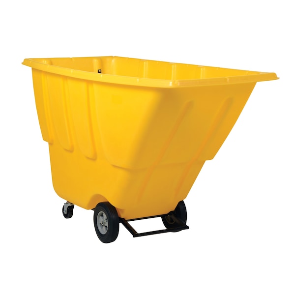 Vestil Medium Duty Tilt Truck 1 Cubic Yard 1250 lb Yellow TDT-100-MD-YELLOW - main
